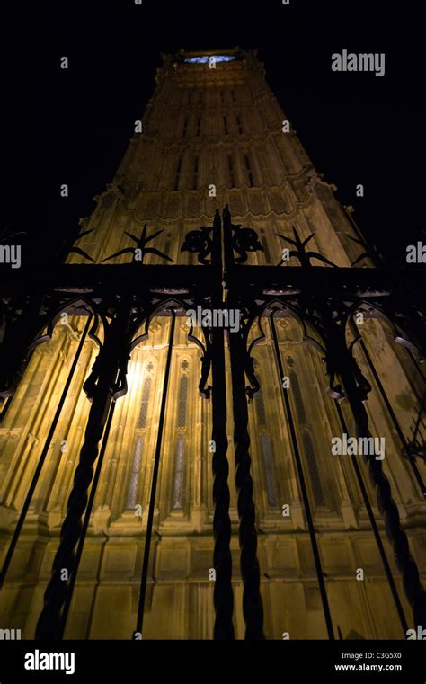 Big Ben perspective view at night Stock Photo - Alamy