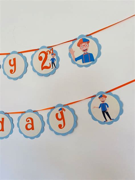 Blippi birthday banner / blippi birthday party decoration/ | Etsy