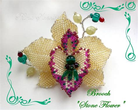 PDF PATTERN - French Beaded Orchid, seed bead flowers, wire wrapping ...