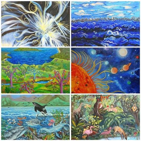 God's Creation. Day one to six. Paintings by Caroline Street ...