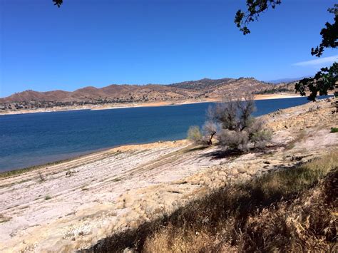 The effects of the California drought. Millerton Lake Friant, Ca ...