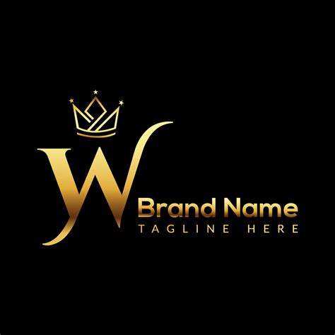 Crown Logo On Letter W Template. Crown Logo On W Letter, Initial Crown Sign Concept Template ...