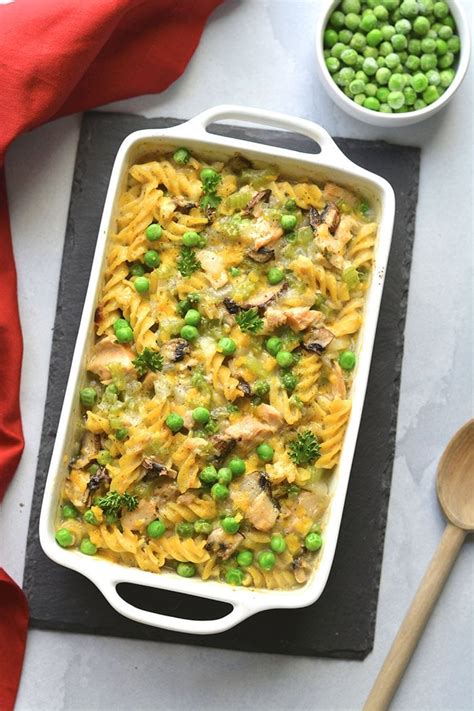 Healthy Tuna Noodle Casserole {Low Calorie, GF} - Skinny Fitalicious®