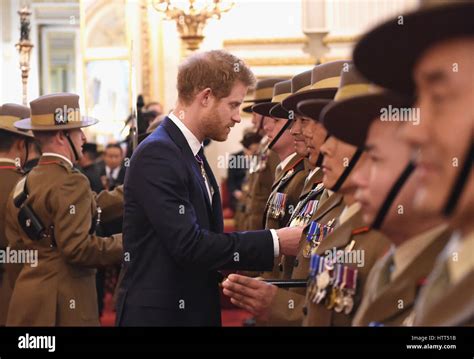 Prince Harry attends a medal presentation for the 2nd Battalion, Royal Gurkha Rifles at a ...