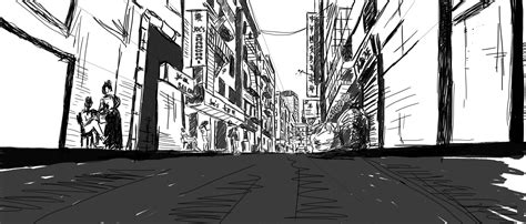 Anita Mohacsi Art - street sketch, perspective practice