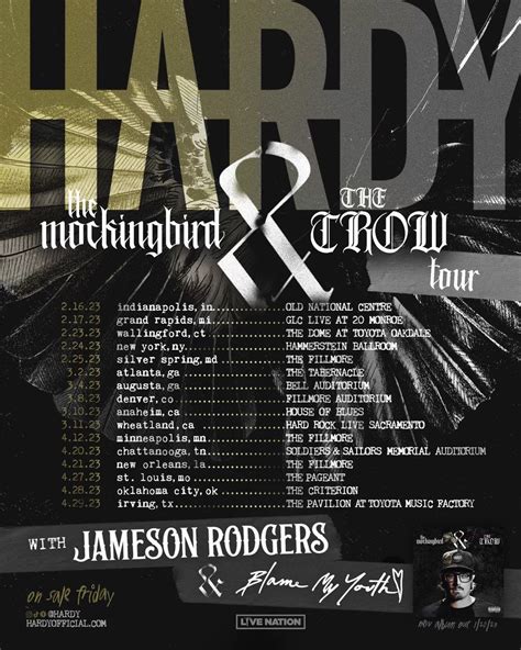 HARDY ANNOUNCES HEADLINE the mockingbird & THE CROW TOUR | HARDY