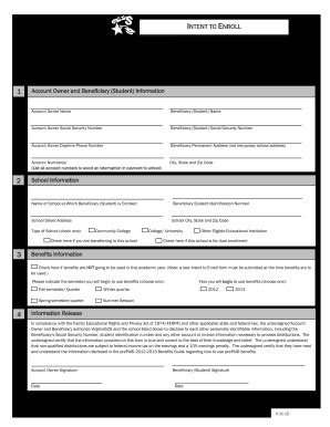 Virginia 529 Intent To Enroll Form - Fill and Sign Printable Template ...