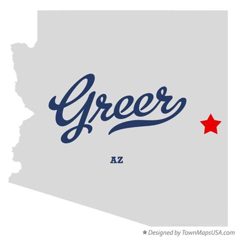 Map of Greer, AZ, Arizona