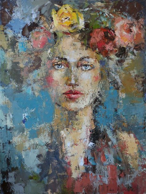 Julia KLIMOVA | Catherine La Rose ~ The Poet of Painting Abstract Portrait, Portrait Art ...