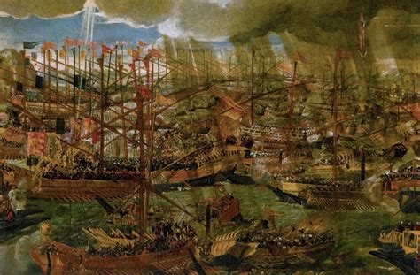 Art Collector: 57 Paintings of The Naval Battle of Lepanto, 1571. Christian forces of the Holy ...