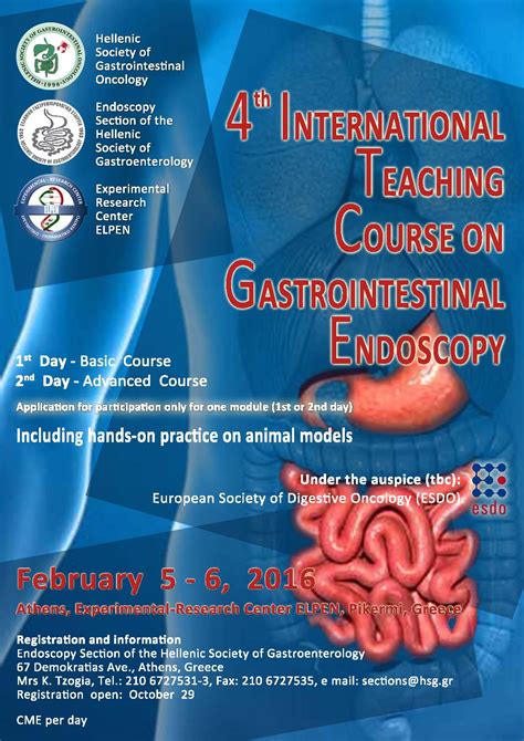 4th International Teaching Course on Gastrointestinal Endoscopy ...