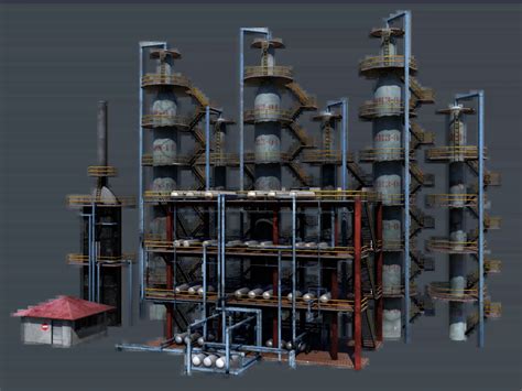 Atmospheric Distillation Unit 3D Model – Realtime - 3D Models World