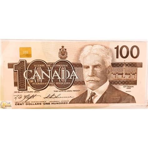 1988 UNCIRCULATED CANADIAN $100 BILL