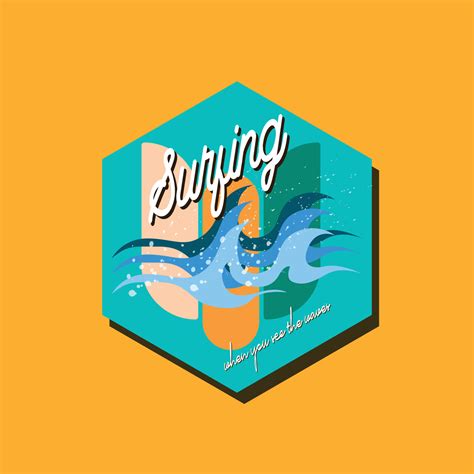 surfing vector badge logo design 9645569 Vector Art at Vecteezy