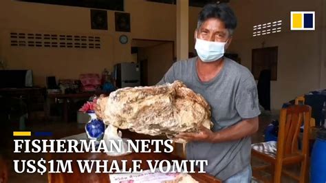 Thai fisherman finds whale vomit worth over US$1 million - YouTube