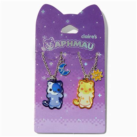 Aphmau™ Claire's Exclusive Best Friends Sun & Moon Cat Pendant Necklaces - 2 Pack | Claire's US