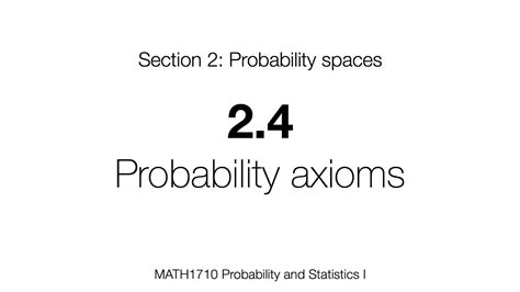 MATH1710 – 2.4: Probability axioms - YouTube