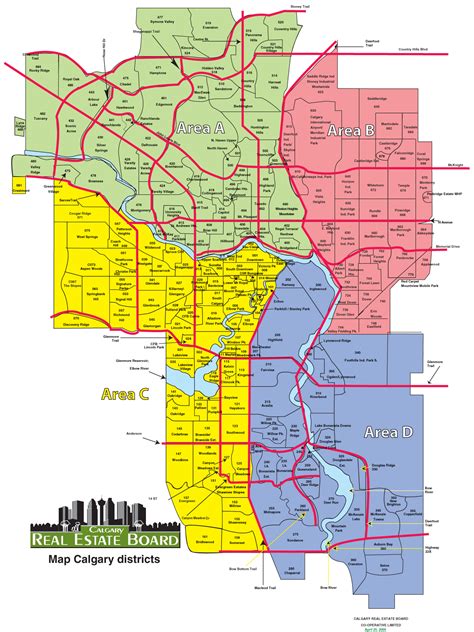 Calgary Zones Map • Mapsof.net