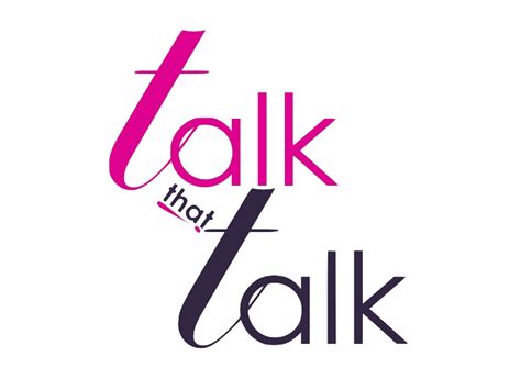 Logo for Talk Not Talk - Pink and Black Design