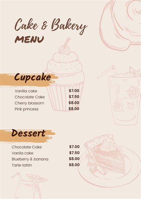 Bakery Menu Design Stock Illustration Download Image Now Cake, Old-fashioned, Baked Pastry Item ...