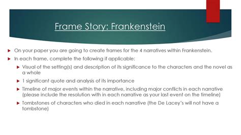 Frame Story: Frankenstein - ppt download