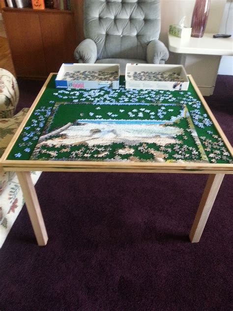 Getting ready for winter. I made a jigsaw puzzle table for doing puzzles. I can now sit in the ...