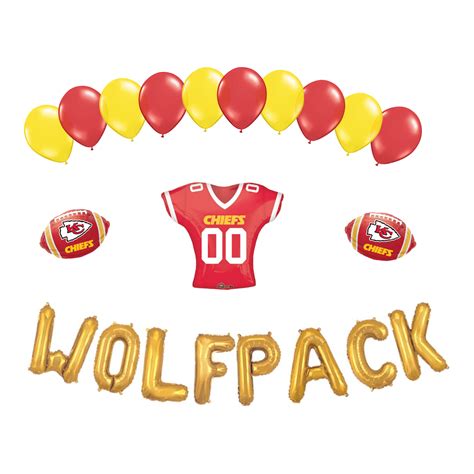 KANSAS CITY CHIEFS • MEGA FOOTBALL PARTY BALLOON KIT • PARTY SUPPLIES DECORATIONS • 25PC | lupon ...