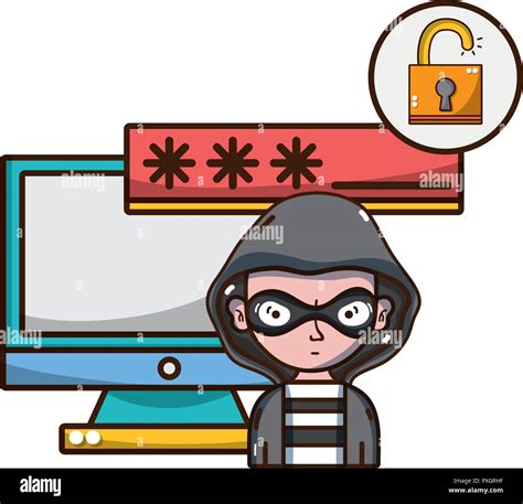 cybersecurity threat cartoon Stock Vector Image & Art - Alamy