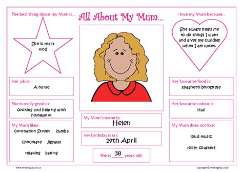 Mother's Day All About My Mom Printable - Printable Word Searches