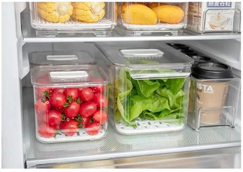 Fridge Food Storage Containers With Removable Drain Tray - Buy ...