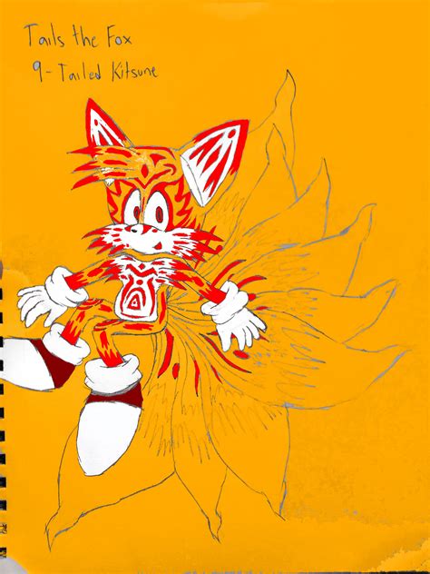 Tails the 9 Tailed Kitsune... Colored by TailsTheFox41 on DeviantArt