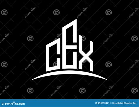 Letter CEX Building Vector Monogram Logo Design Template. Building Shape CEX Logo Stock Vector ...