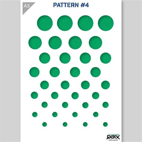 Circle pattern stencil card or plastic A3 42 x 297cm