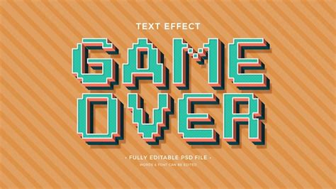 Premium PSD | Game over text effect