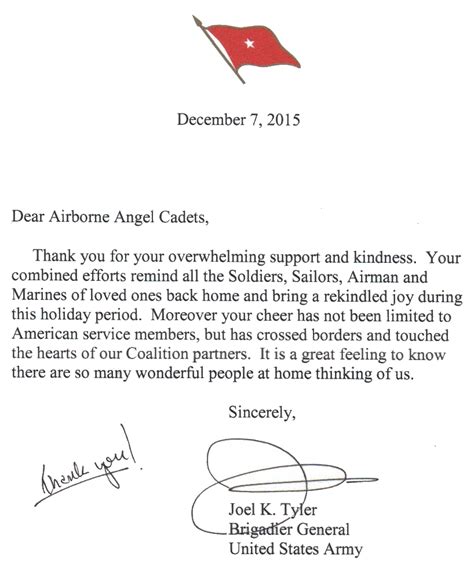 Care Packages for Soldiers: Thank You Letter from a Brigadier General In the Mideast!