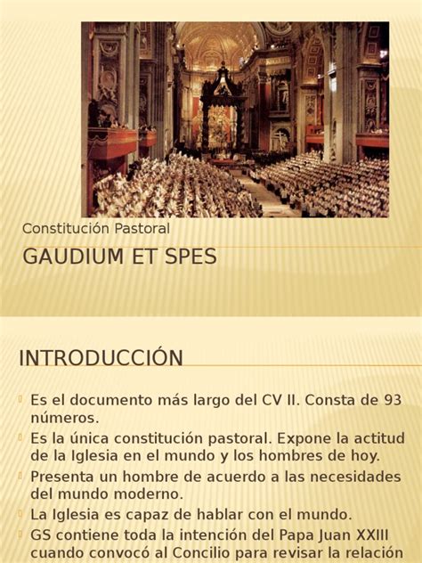 Gaudium Et Spes | PDF | Concilio Vaticano II | Comunidad