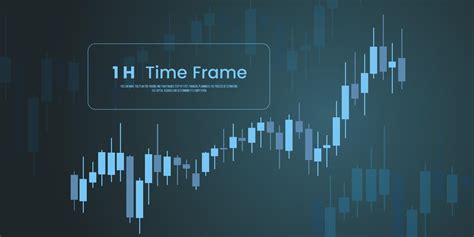 1H time frame, Blue color candles stick of trading graph, bar chart, bull Stock market trending ...