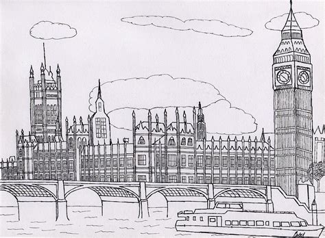 Houses Of Parliament Drawing by Bav Patel