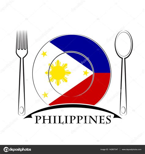 Logotipo alimenticio de la bandera de Filipinas vector, gráfico ...