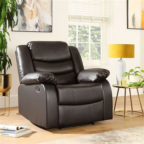 Sorrento Brown Leather Recliner Armchair | Furniture Choice