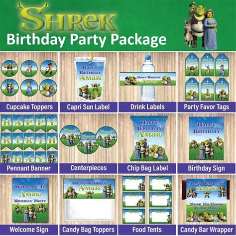 Shrek Pack Party Shrek Invitation Shrek Birthday Party | Etsy | Party ...