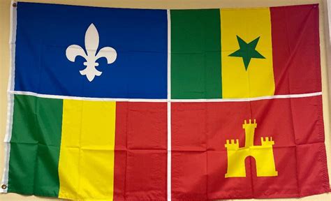 Louisiana Creole Flag 3X5FT With Brass and Grommets 100D - Etsy