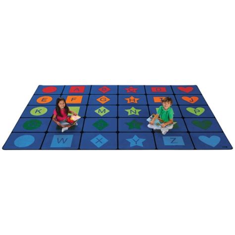 Simple Shapes Classroom Rug - Rectangle - 7' 6"W x 12'L | Schools In