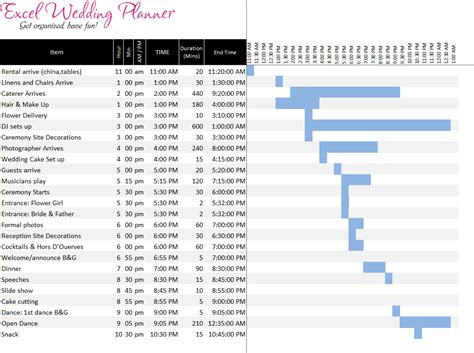 Wedding Planner Excel Template