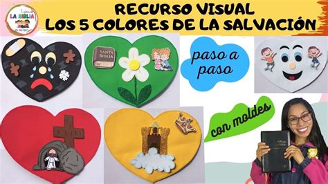 TUTORIAL LOS 5 COLORES DE LA SALVACIÓN/ PLAN DE SALVACIÓN/Manualidades cristianas/Recurso visual ...