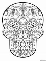 Sugar Skull 3 Calavera Coloring Page Printable sketch template