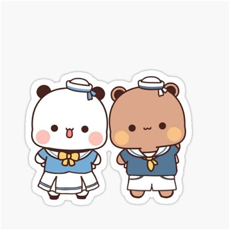 "peach and goma mochi bear" Sticker for Sale by mocha--cat | Redbubble