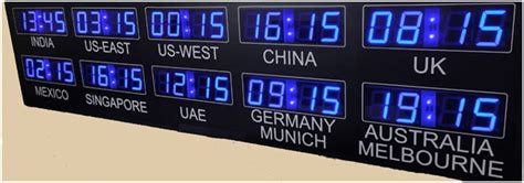 Digital Time Zone Clocks with GPS Connectivity - Tower Clocks | Pillar ...