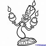 How To draw Lumiere Beauty And The Beast Step 7  sketch template
