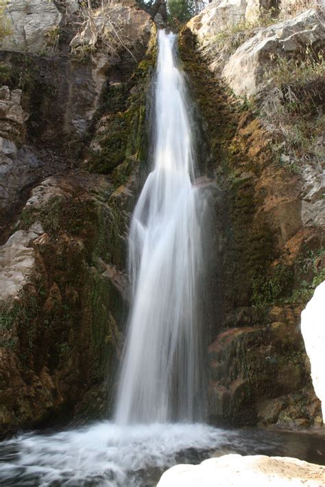 A short but potentially challenging hike to a 50 foot waterfall high in the San Gabriel ...